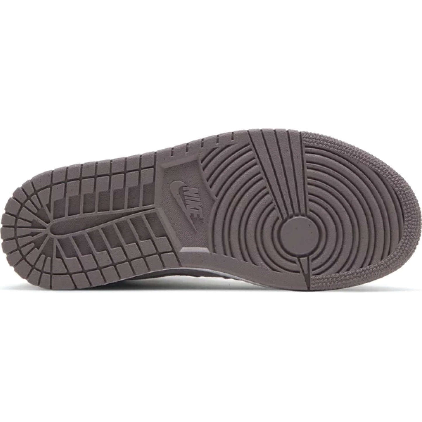 This is the lower side shoe of Wmns Air Jordan 1 Mid 'Purple Velvet'