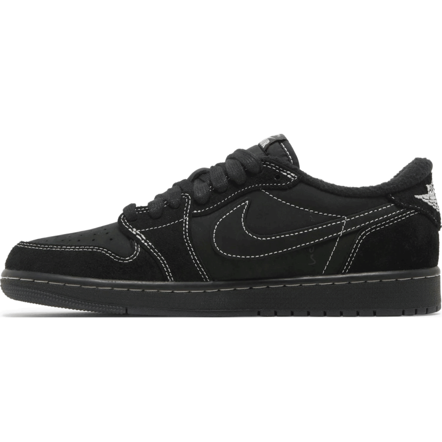 This Travis Scott x Air Jordan 1 Low OG SP 'Black Phantom' shoe is from the Trainer Factory.