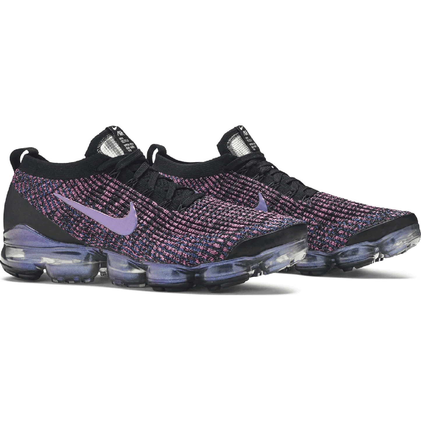 This is the front side view of the Air VaporMax Flyknit 3 Laser Fuchsia