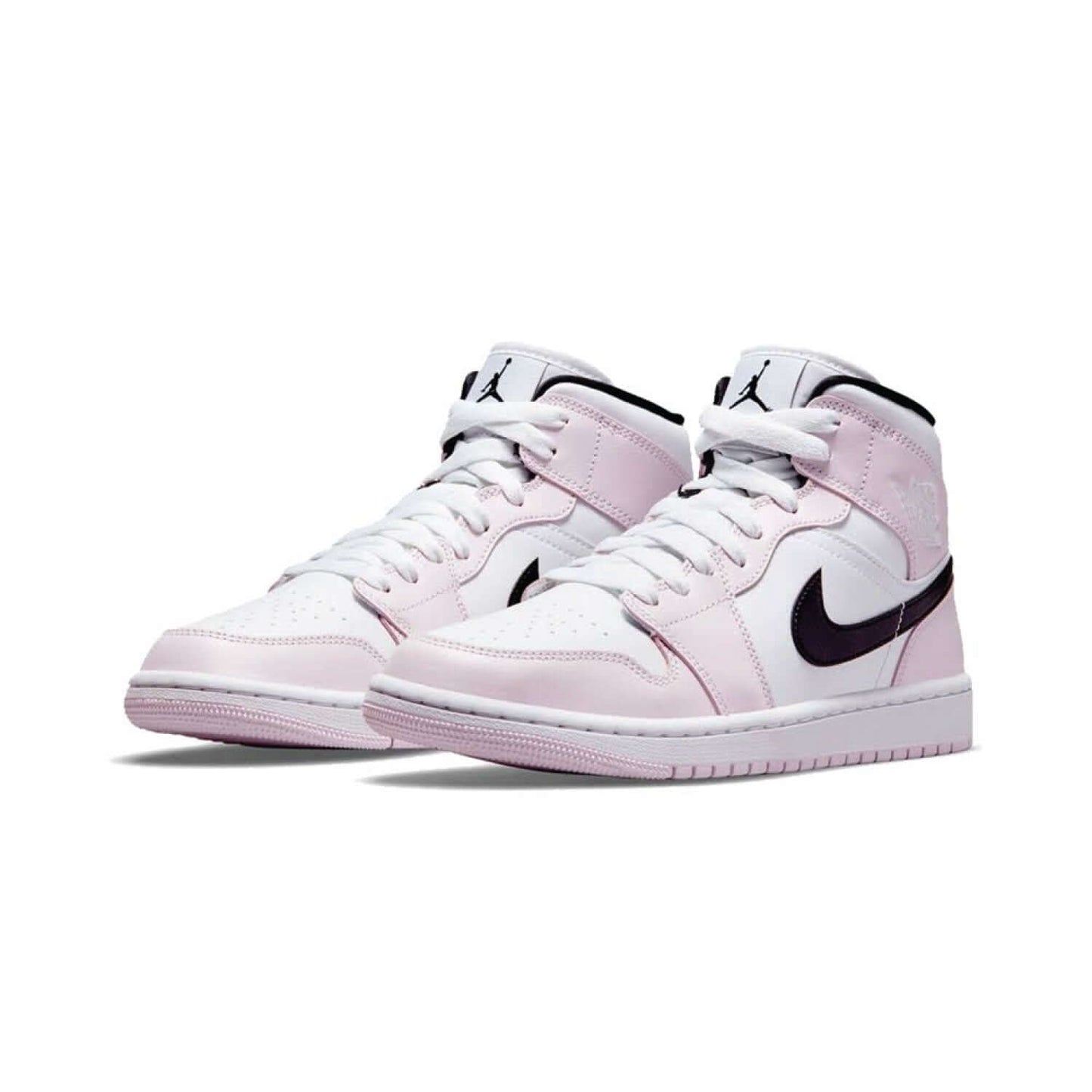 This is the Air Jordan 1 Mid Barely Rose .which describes the beauty of Air Jordan 1 Mid Barely Rose