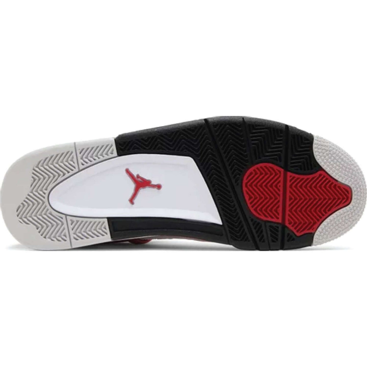 This is the lower side of Air Jordan 4 Retro 'Red Cement'