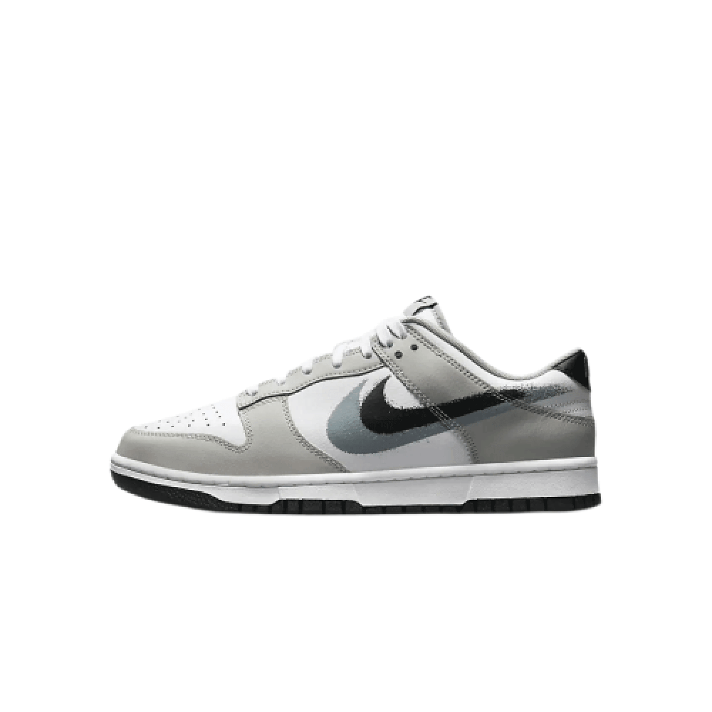 Dunk Low Grey Stencil Swoosh - FD0661-100