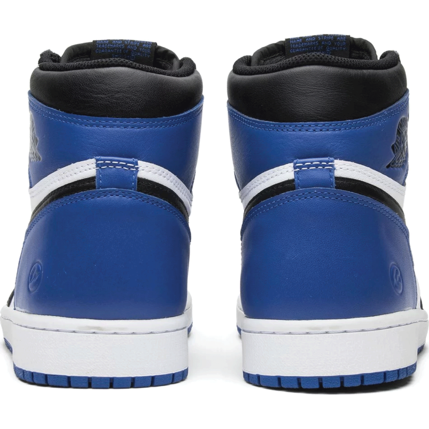 This is the back side shoe of Fragment Design x Air Jordan 1 Retro High OG