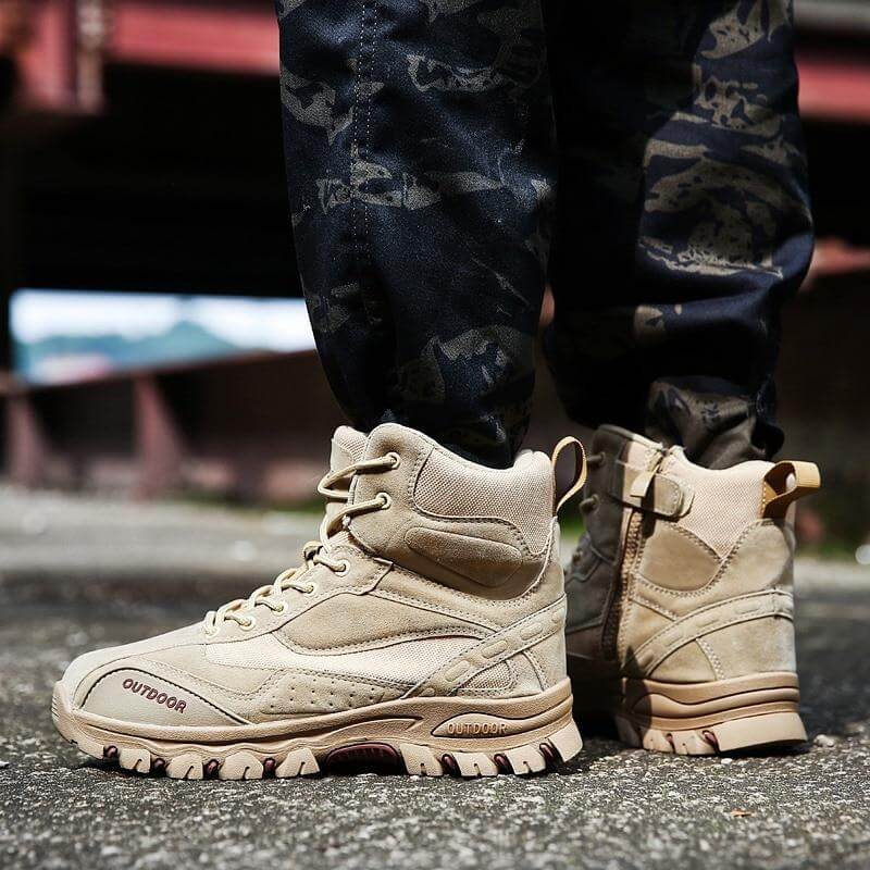 Tactical Military Boots Men Genuine Leather US Army Hunting Trekking Camping Mountaineering Winter Work Shoes Zapatos Hombre