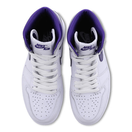 jordan 1 court purple , air jordan 1 , jordan ones , Air Jordan 1 Retro High OG , White & Court Purple , premium leather , Nike Swoosh , Air Jordan wings logo , high-top design cushioned midsole rubber outsole , sneakerhead , Michael Jordan legacy