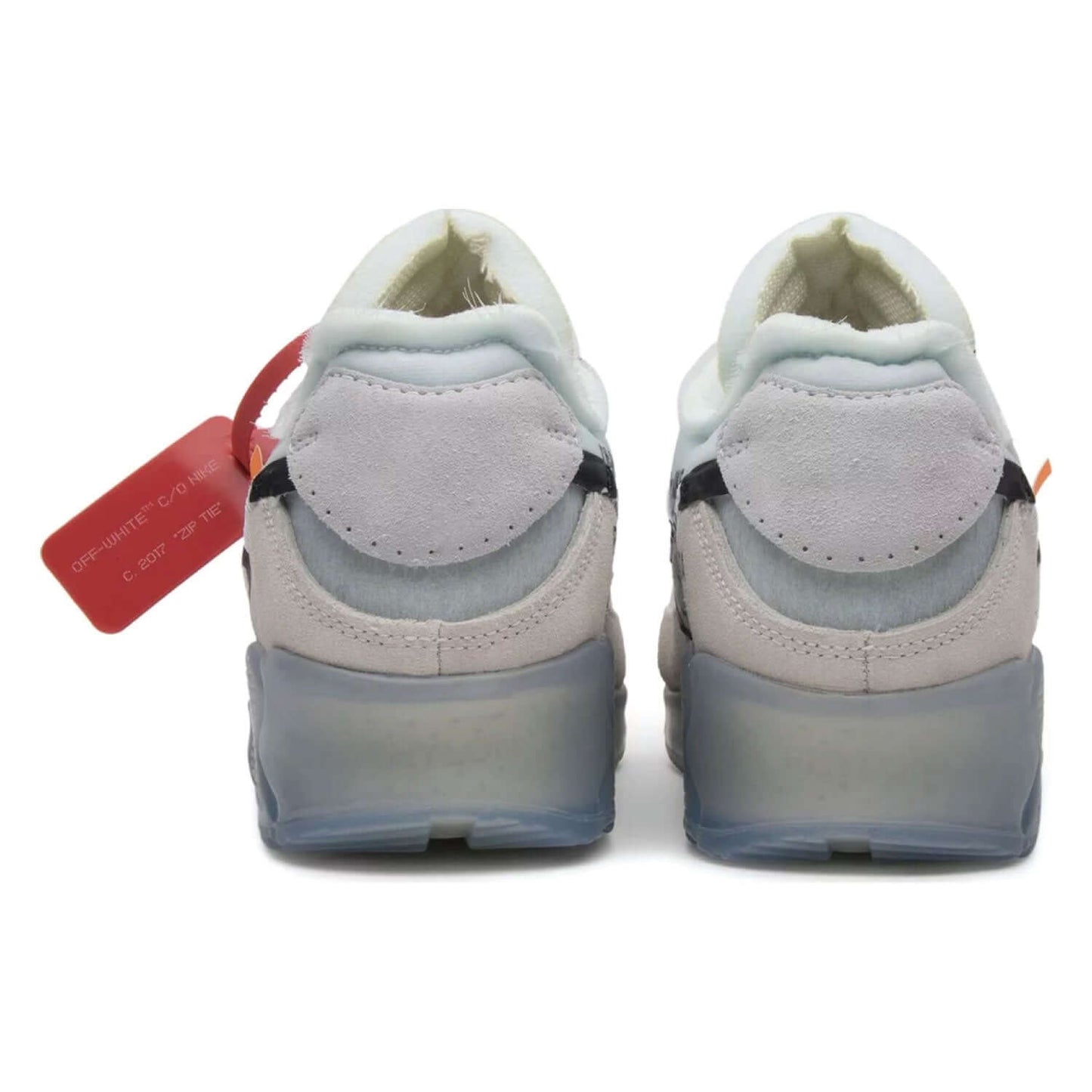 This is the back side of the Off-White x Air Max 90 'The Ten'