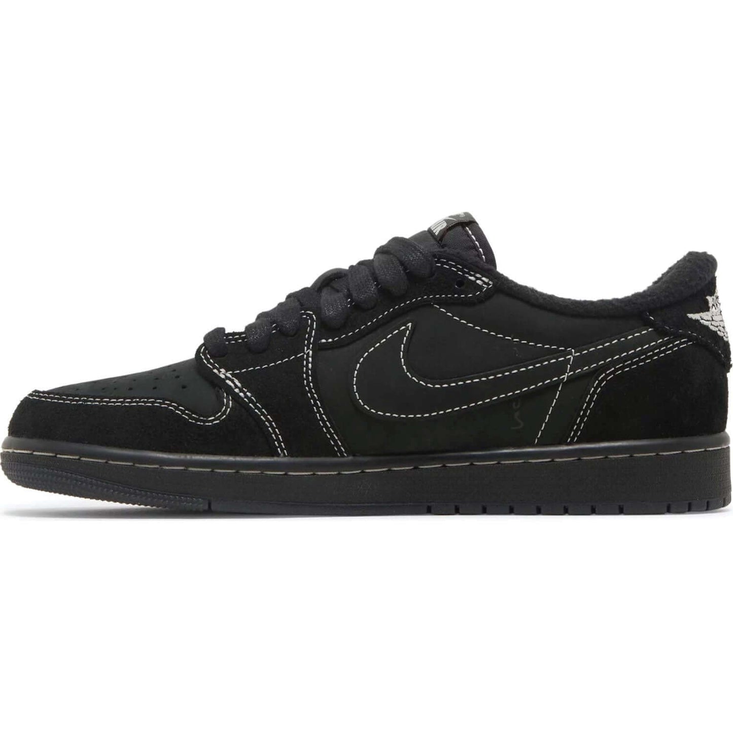 This Travis Scott x Air Jordan 1 Low OG SP 'Black Phantom' shoe is from the Trainer Factory.