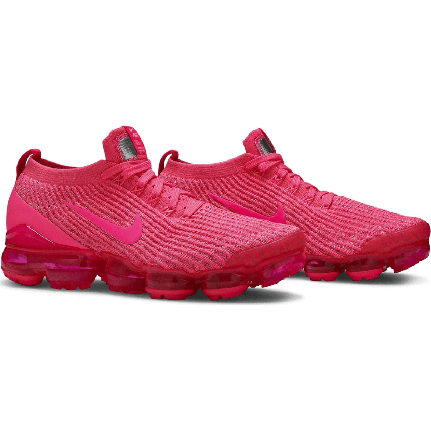 This is the front side view of Air VaporMax Flyknit 3 Pink (Wmns)