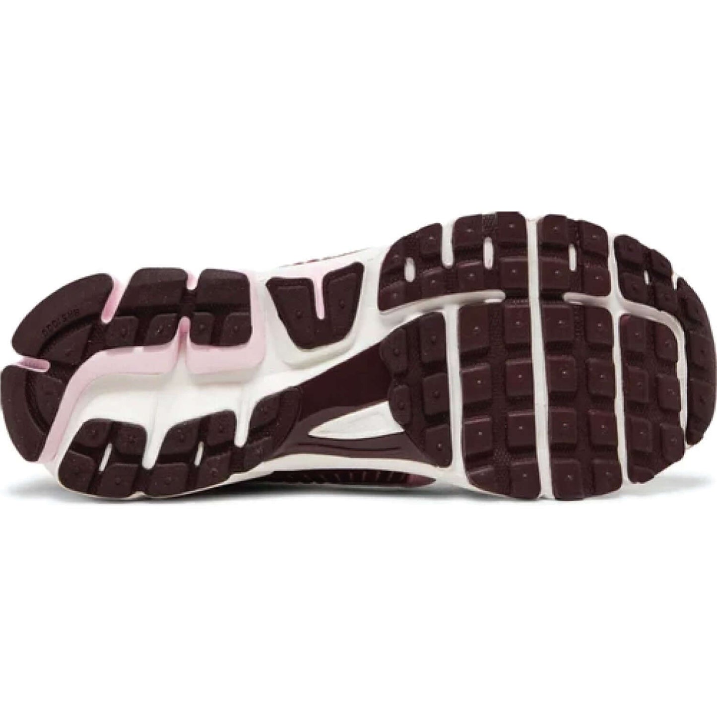This is the lower side shoe of Wmns Air Zoom Vomero 5 'Pink Foam Team Red'.