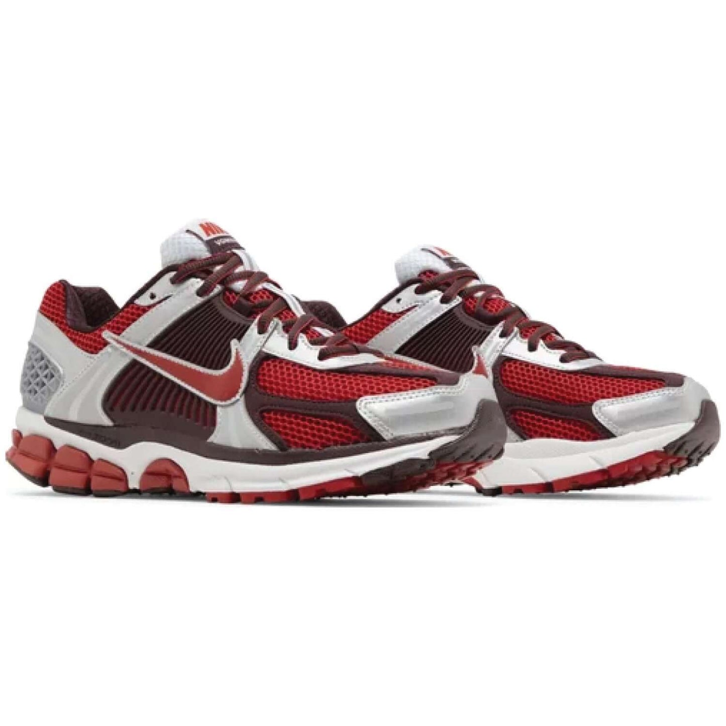This is the pair of Wmns Air Zoom Vomero 5 'Mystic Red' . Which describe the beauty of Mystic Red .