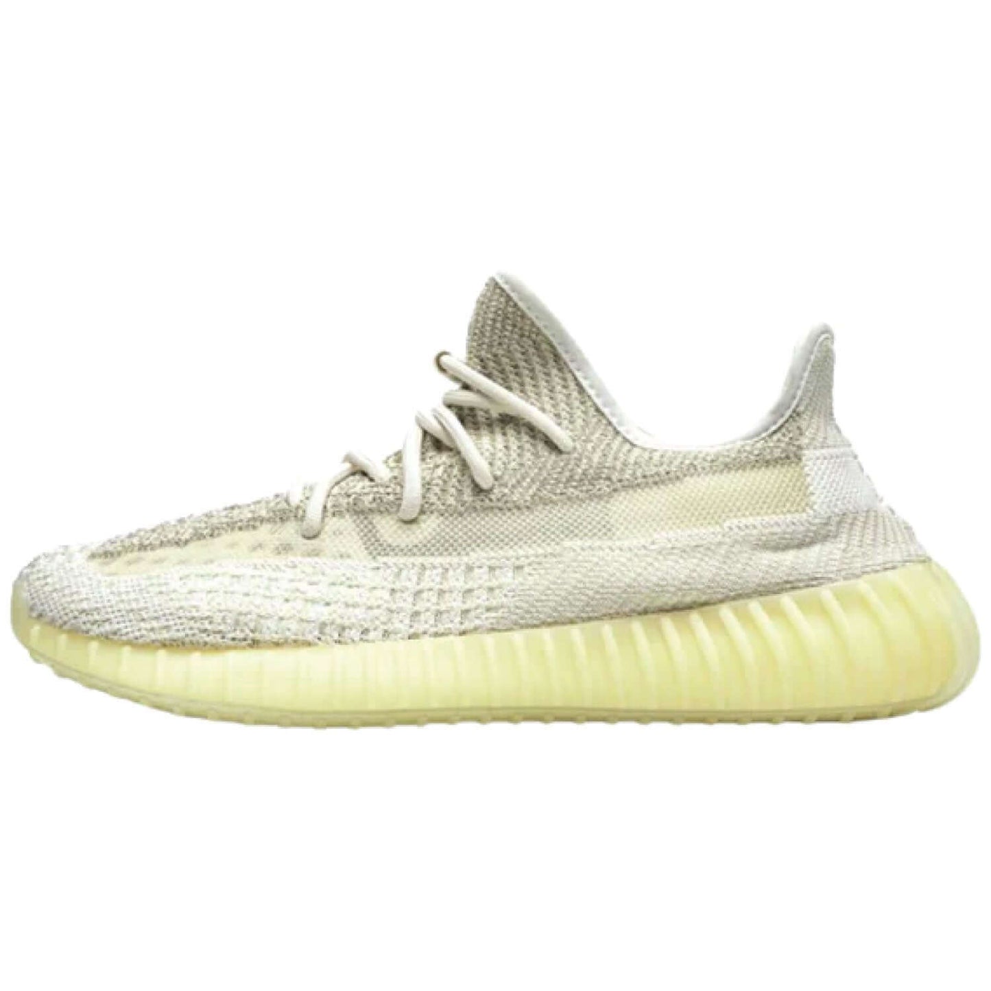 This is the left side of the Yeezy Boost 350 V2 Mono Ice