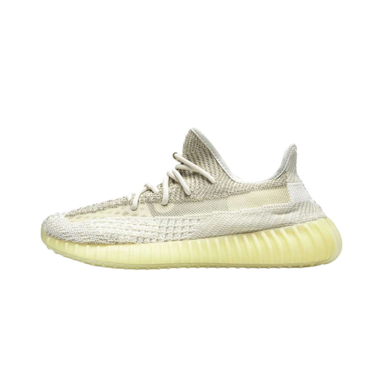 This is the side design of the Yeezy Boost 350 V2 Mono Ice