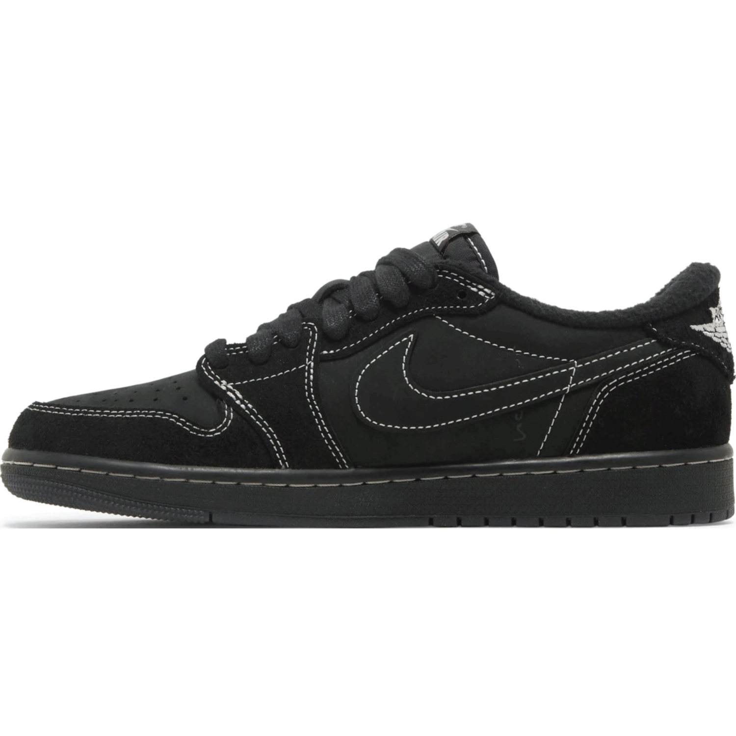 This Travis Scott x Air Jordan 1 Low OG SP 'Black Phantom' shoe is from the Trainer Factory.