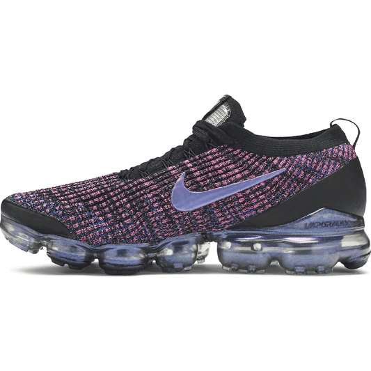 There is showing the logo of nike  in Air VaporMax Flyknit 3 Laser Fuchsia