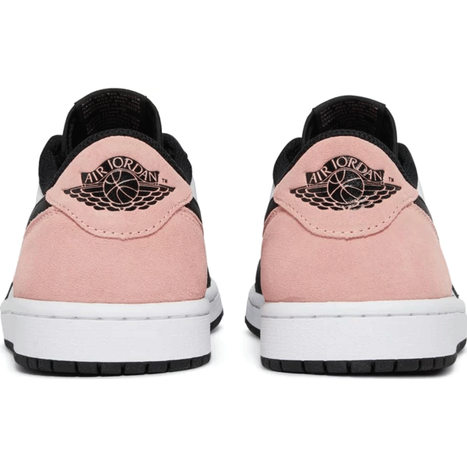 This is the back side of Air Jordan 1 Retro Low OG 'Bleached Coral'