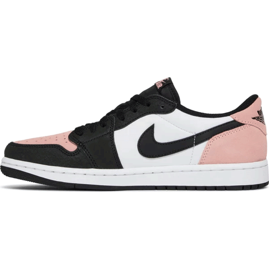 This is the left side of Air Jordan 1 Retro Low OG 'Bleached Coral'