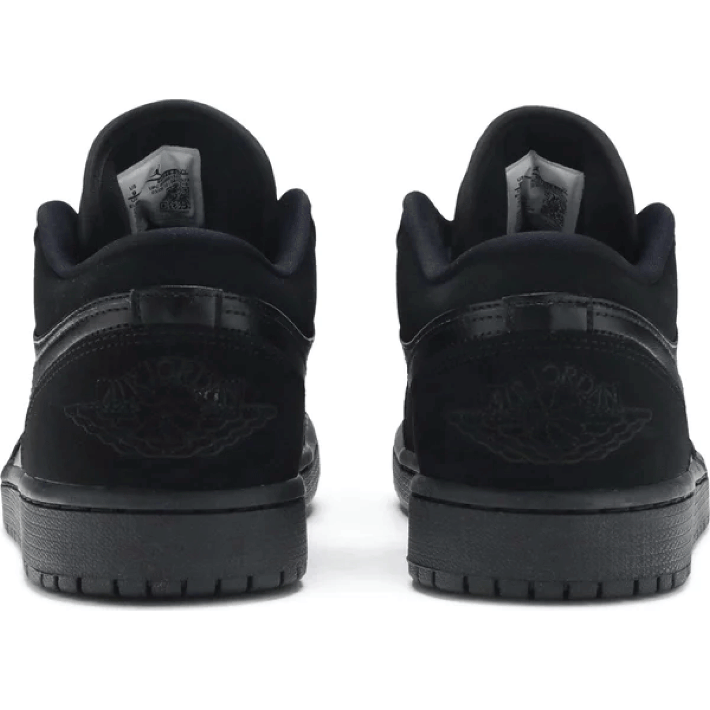 This is the back side shoe of Air Jordan 1 Retro Low 'Triple Black'