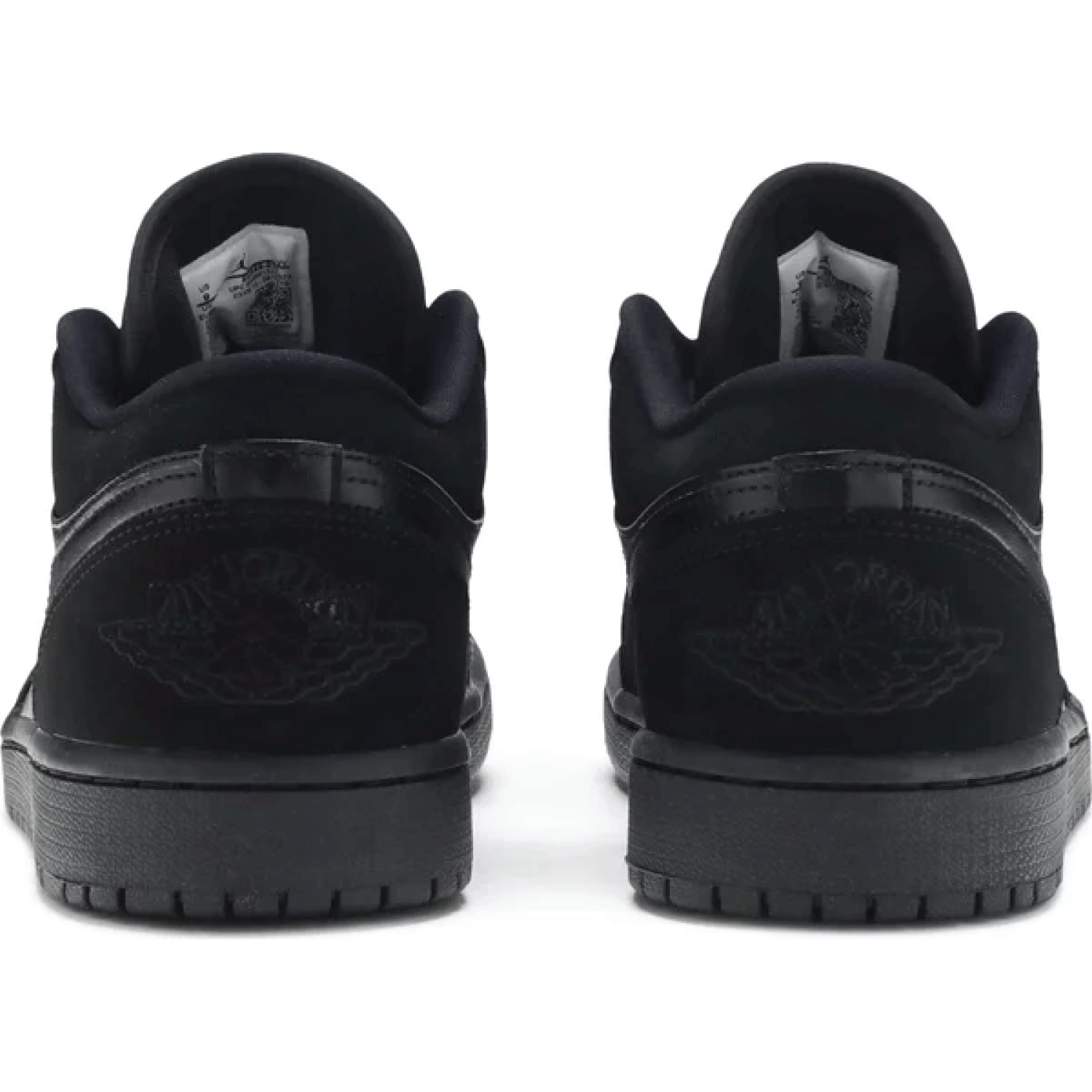 This is the back side shoe of Air Jordan 1 Retro Low 'Triple Black'