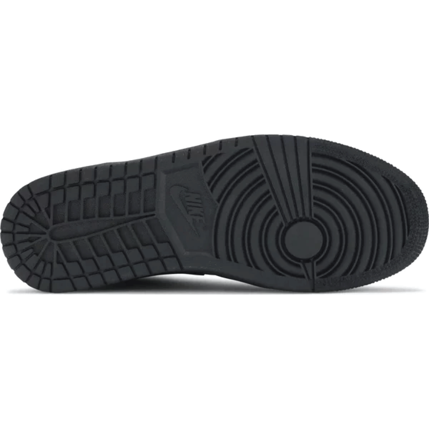 THis is the lower side of Air Jordan 1 Retro Low 'Triple Black'