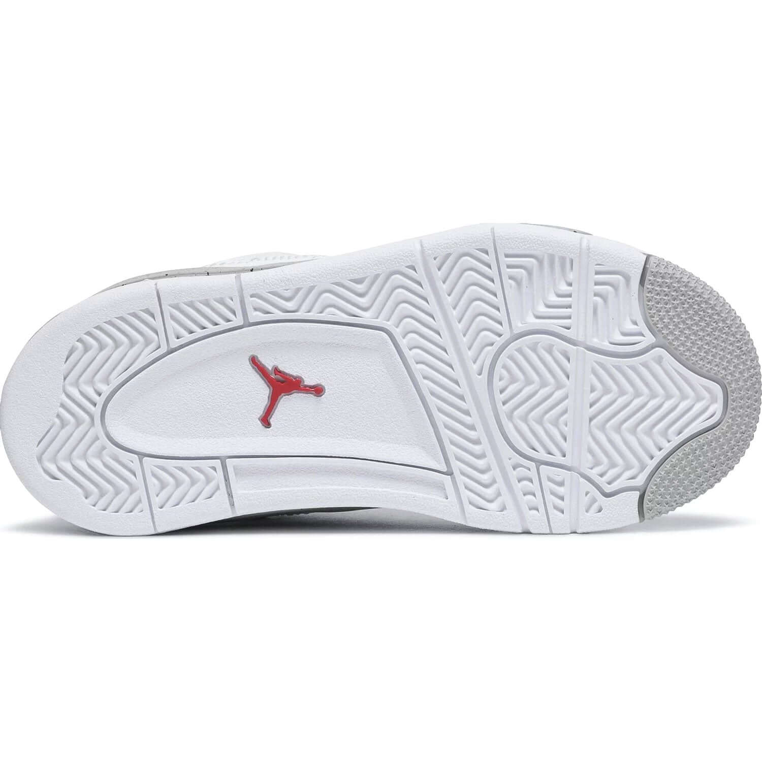 This is the lower side of shoe of Jordan 4 White Oreo.