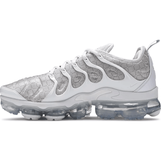 This is the left side of thenAir Vapormax Plus Pure Platinum