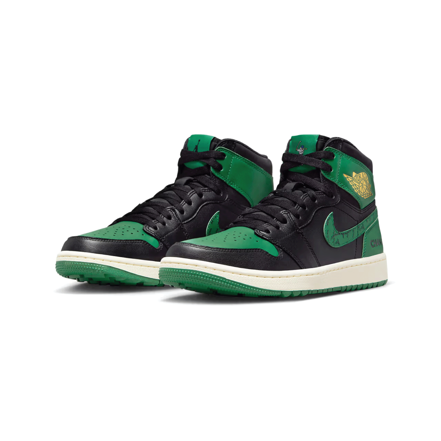 This is the pair of Eastside Golf x Air Jordan 1 High Golf '1961'. Describe the beauty of High Golf