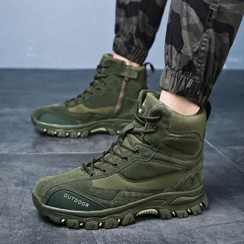 Tactical Military Boots Men Genuine Leather US Army Hunting Trekking Camping Mountaineering Winter Work Shoes Zapatos Hombre