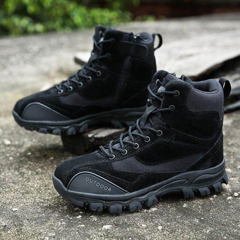 Tactical Military Boots Men Genuine Leather US Army Hunting Trekking Camping Mountaineering Winter Work Shoes Zapatos Hombre