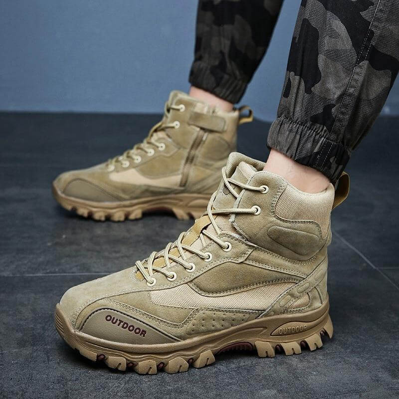 Tactical Military Boots Men Genuine Leather US Army Hunting Trekking Camping Mountaineering Winter Work Shoes Zapatos Hombre