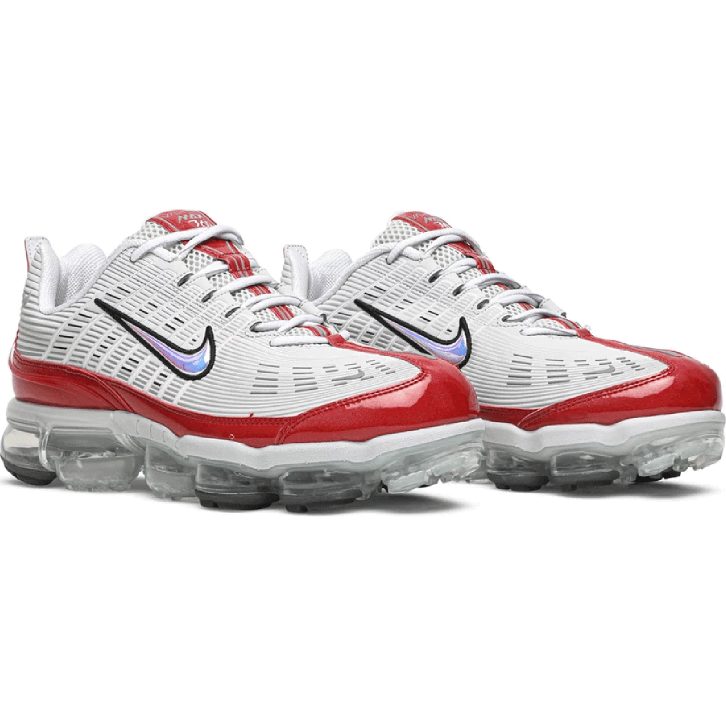This is the front view of Air Vapormax 360 Red white