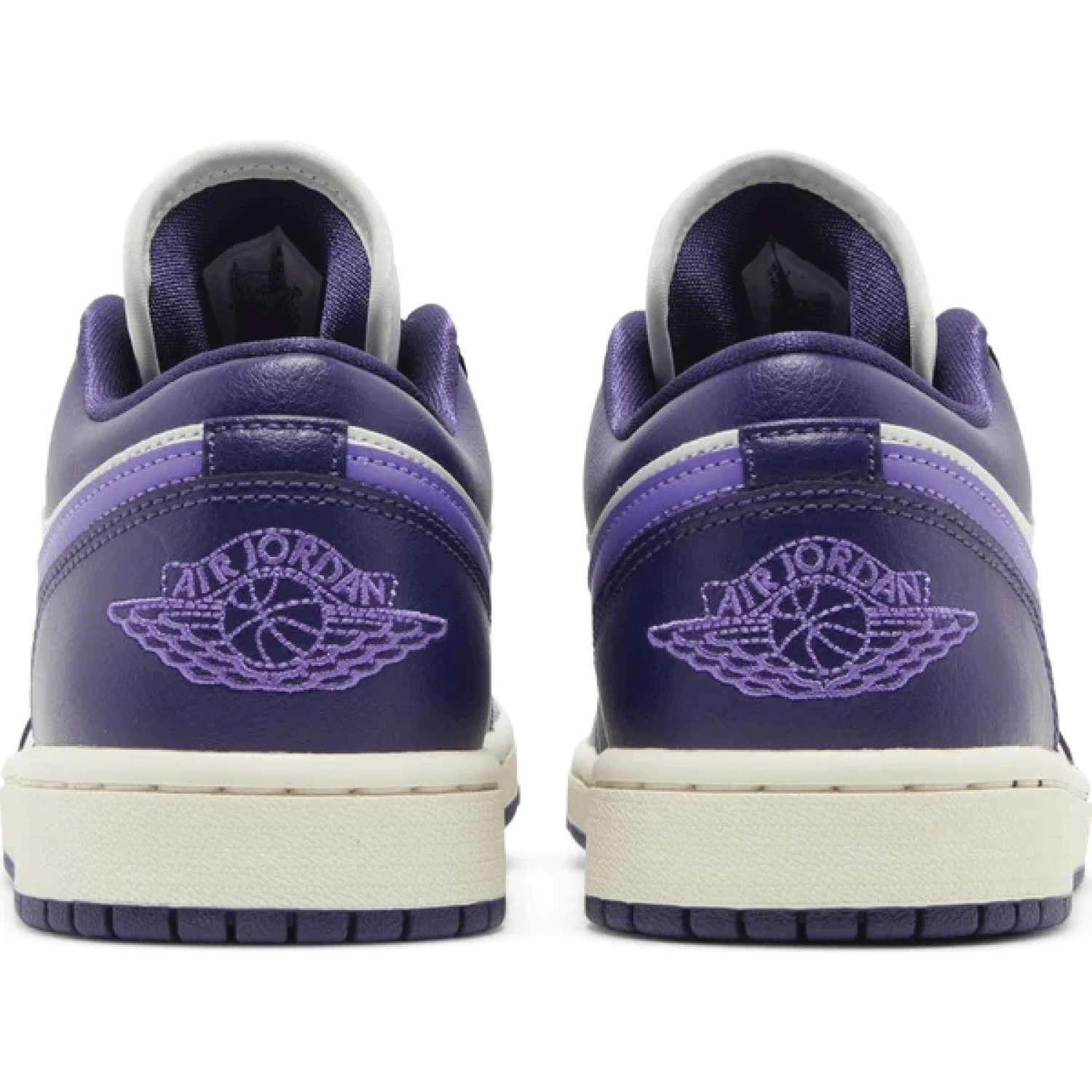 This is the back side shoe of Wmns Air Jordan 1 Low Sky J Purple