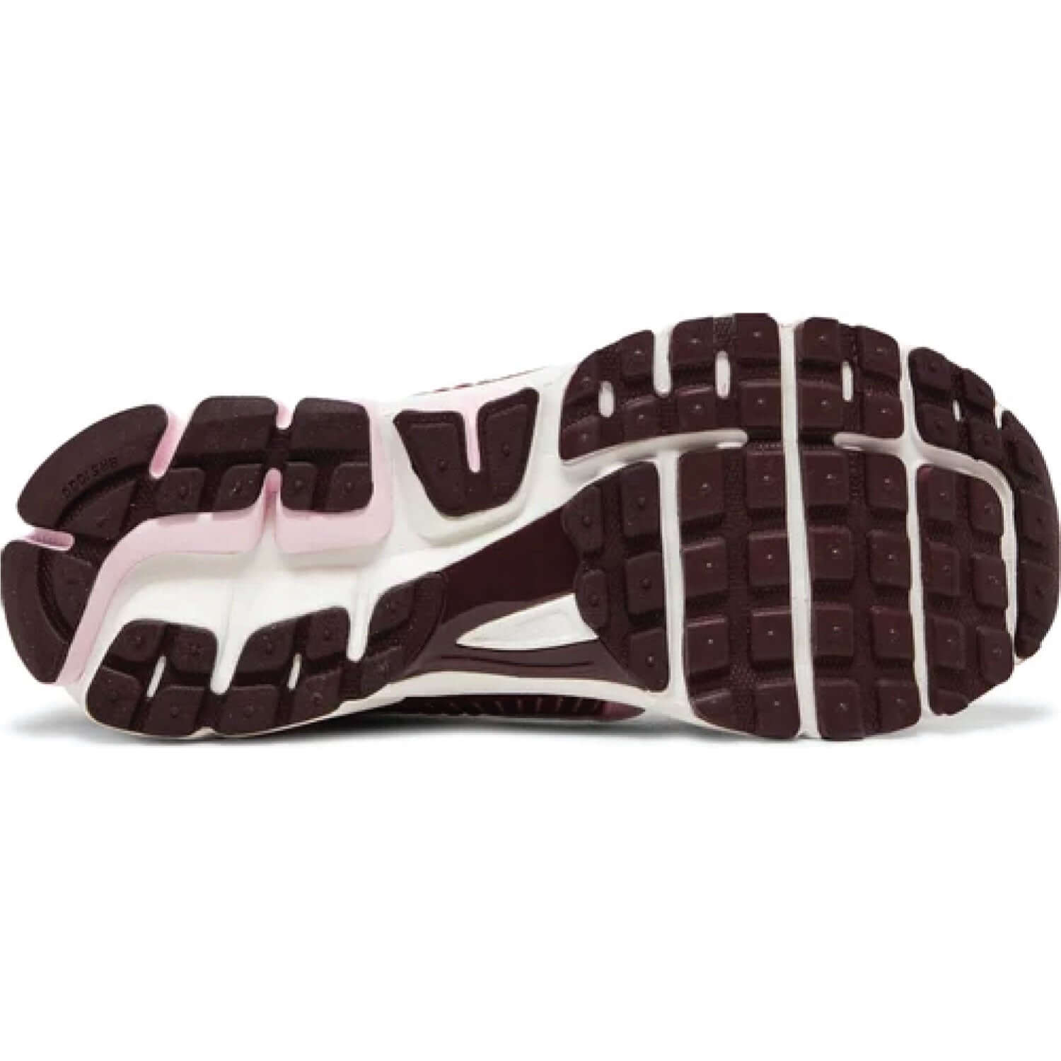 This is the lower side shoe of Wmns Air Zoom Vomero 5 'Pink Foam Team Red'.
