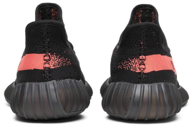 This is the back side of the Yeezy Boost 350 V2 Red